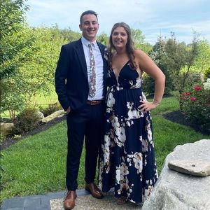 SHEIN Ruffle Hem Floral Print Cami Dress